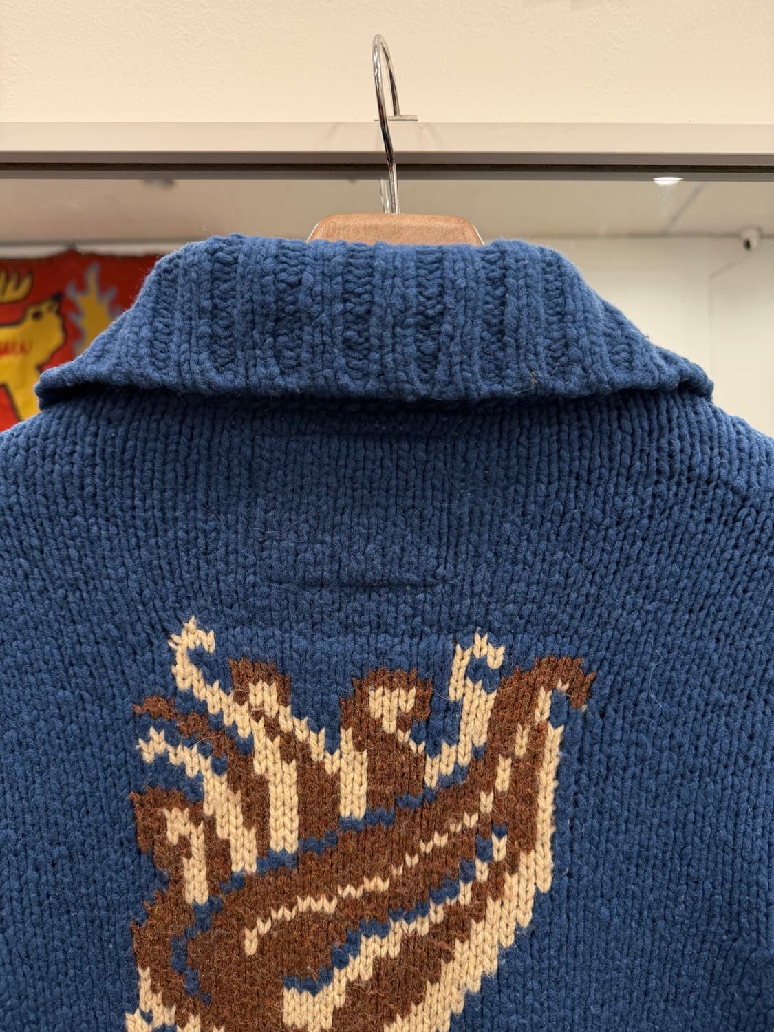 Vtg 빈티지 헤비울 코위찬 니트 집업 (made in Italy) 상품이미지6