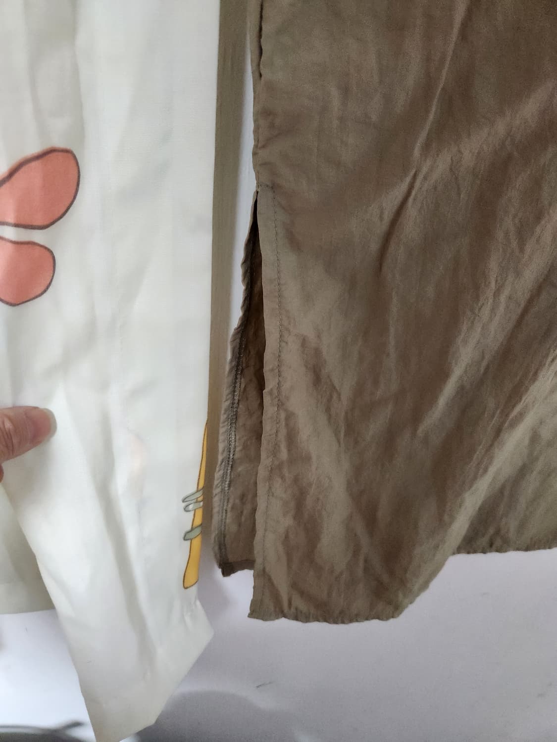 베이지색 반팔 후드 롱 원피스 F(가슴반품59) 상품이미지4