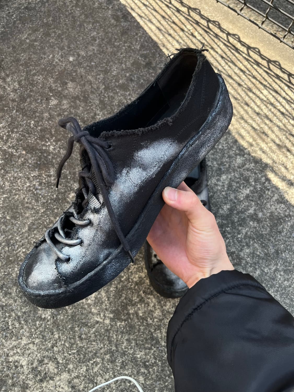 24ss 요지 야마모토 pour homme 페인티드 스니커즈 상품이미지4