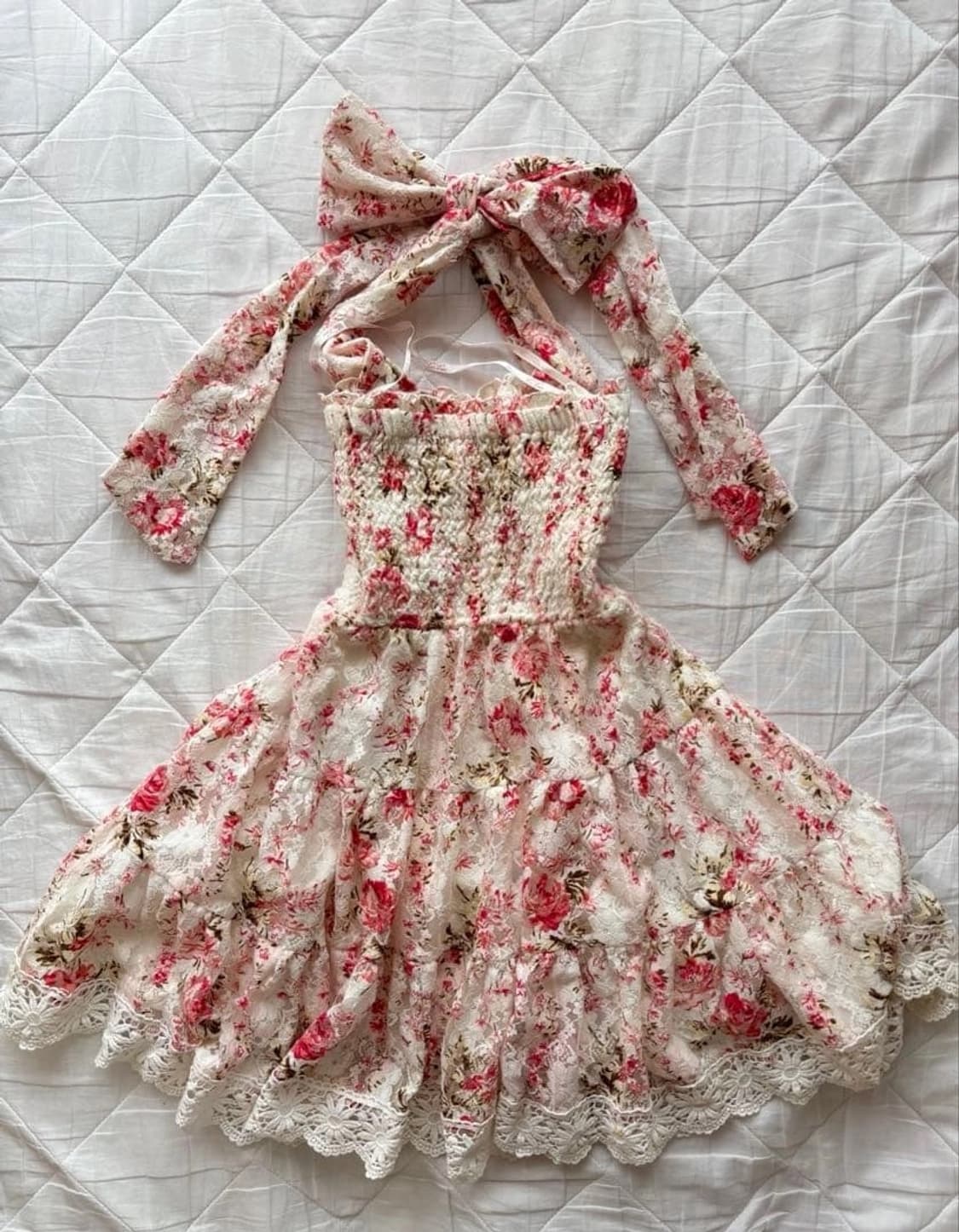 리즈리사 00‘s 고전 프로럴 원피스 히메카지 히메갸루 로맨틱갸루 로걀 상품이미지2