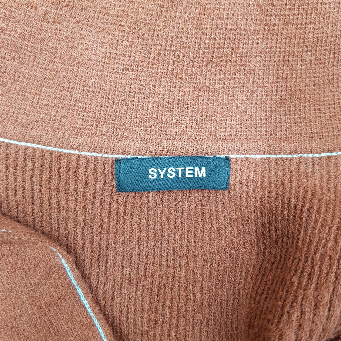 한섬 시스템 SYSTEM 2021 오픈카라 니트 티셔츠 F사이즈 상품이미지6