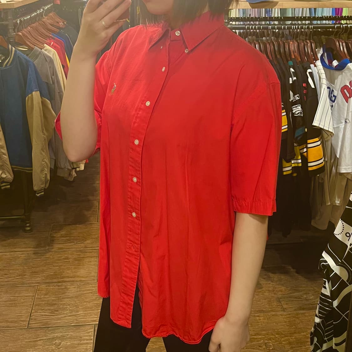 [HI] 폴로 반팔 셔츠 레드 상품이미지4
