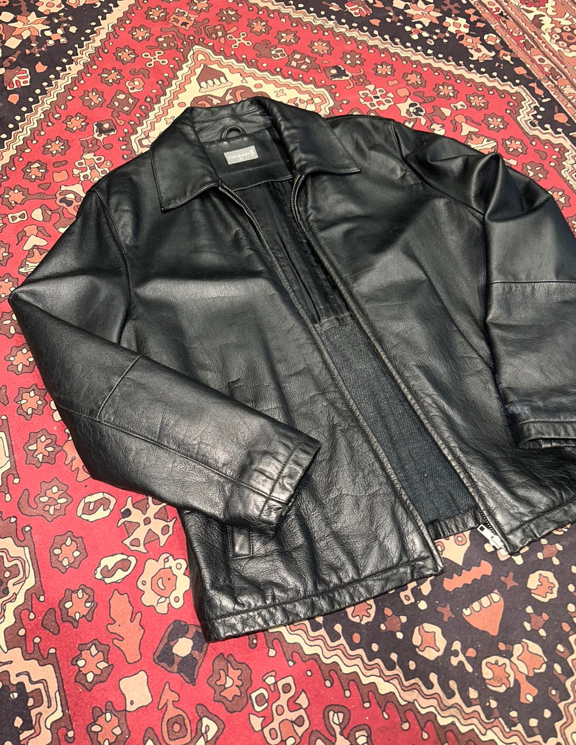 ( M-L ) 가죽자켓 워크웨어 아메카지 바이커자켓 소가죽 빈티지가죽 상품이미지2