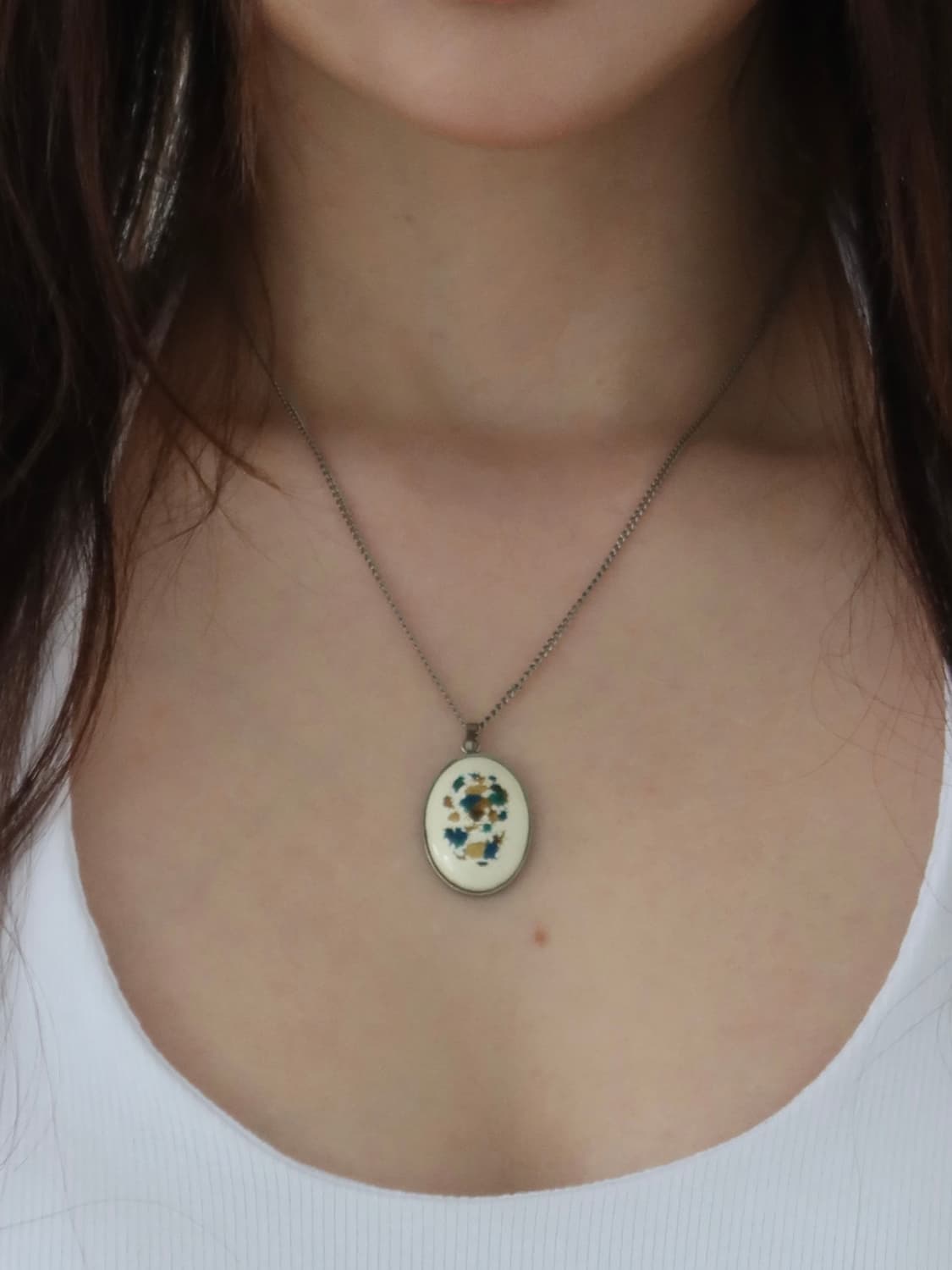 vintage oval necklace 상품이미지1