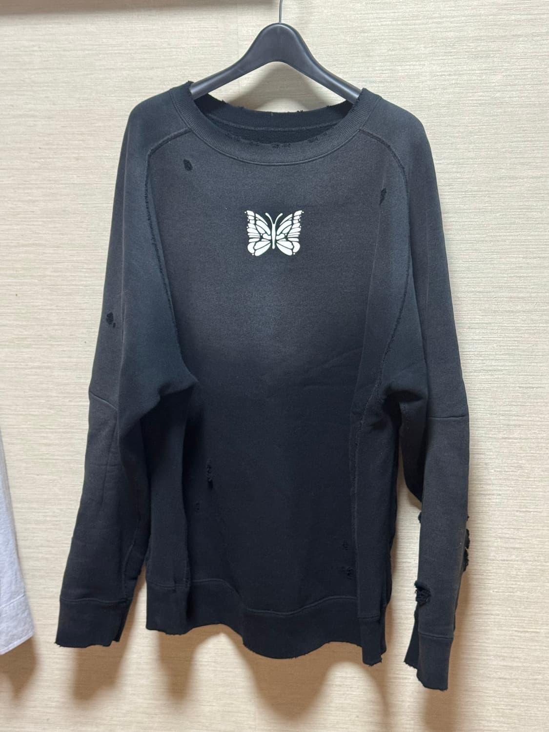 NEEDLES 니들스 디컨스트럭티드 스웨트셔츠프렌치테리 블랙 상품이미지2