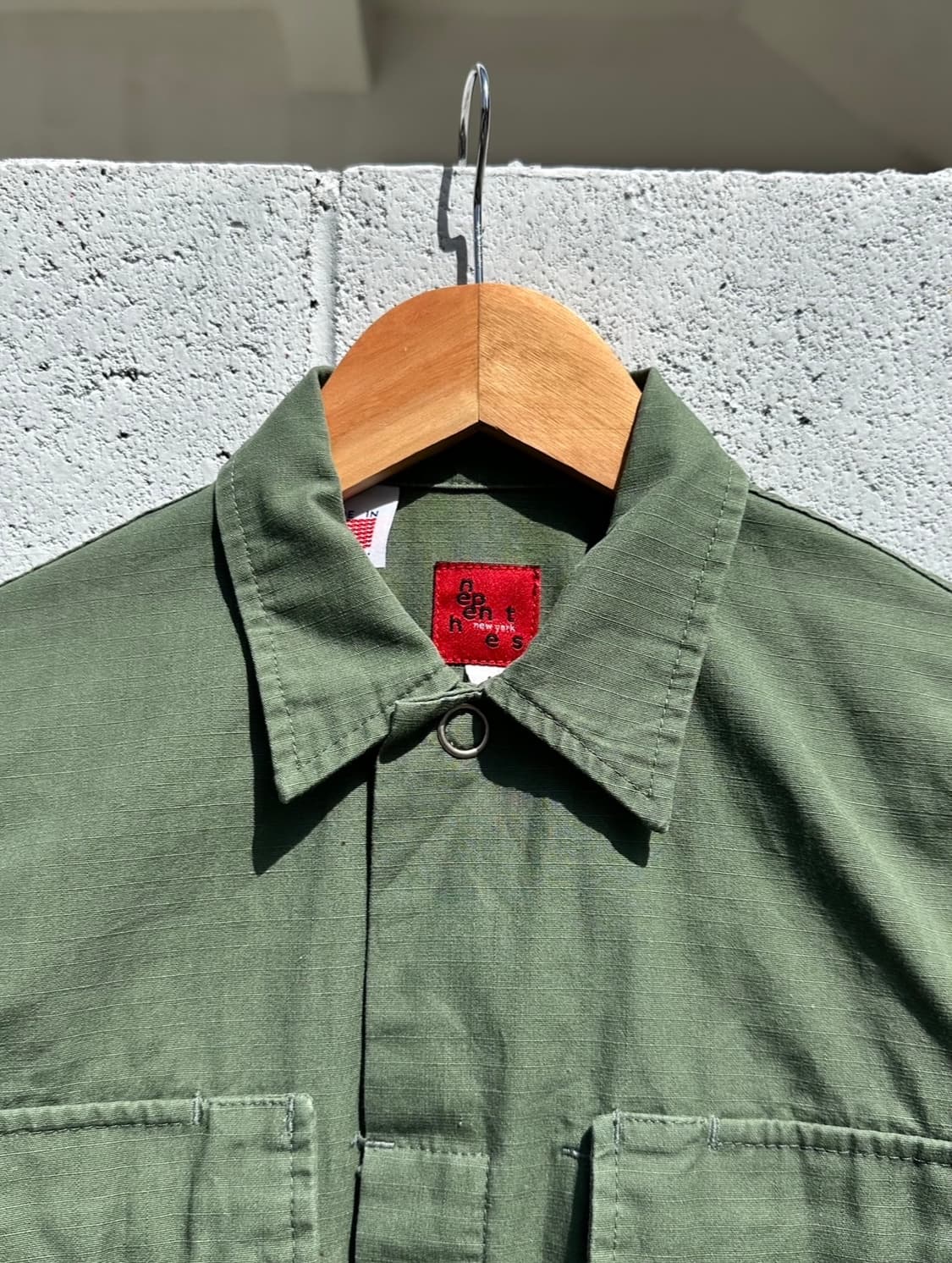 네펜데스 카키 포켓 셔츠원피스 상품이미지2