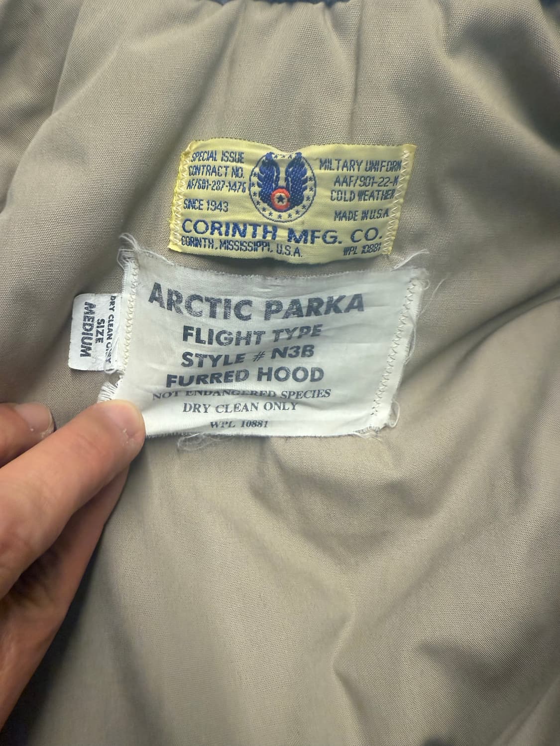Corinth Mfg Co. N3B 아틱 파카 (Medium) 상품이미지8
