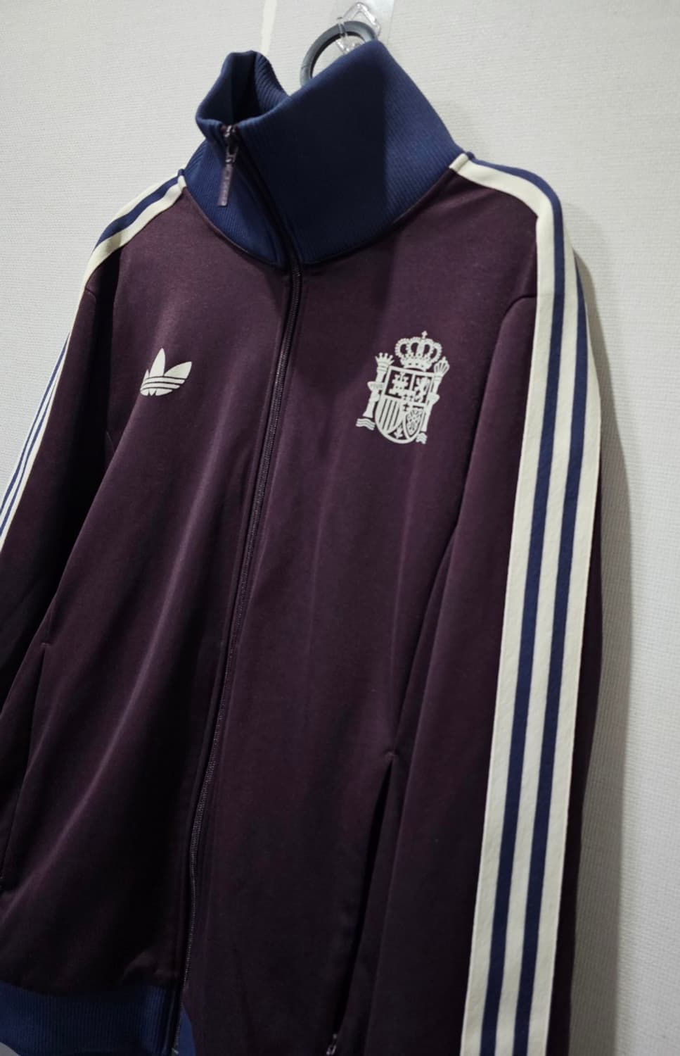 아디다스 스페인 베켄바우어 마룬 트랙탑 저지 져지집업 105~110 상품이미지2