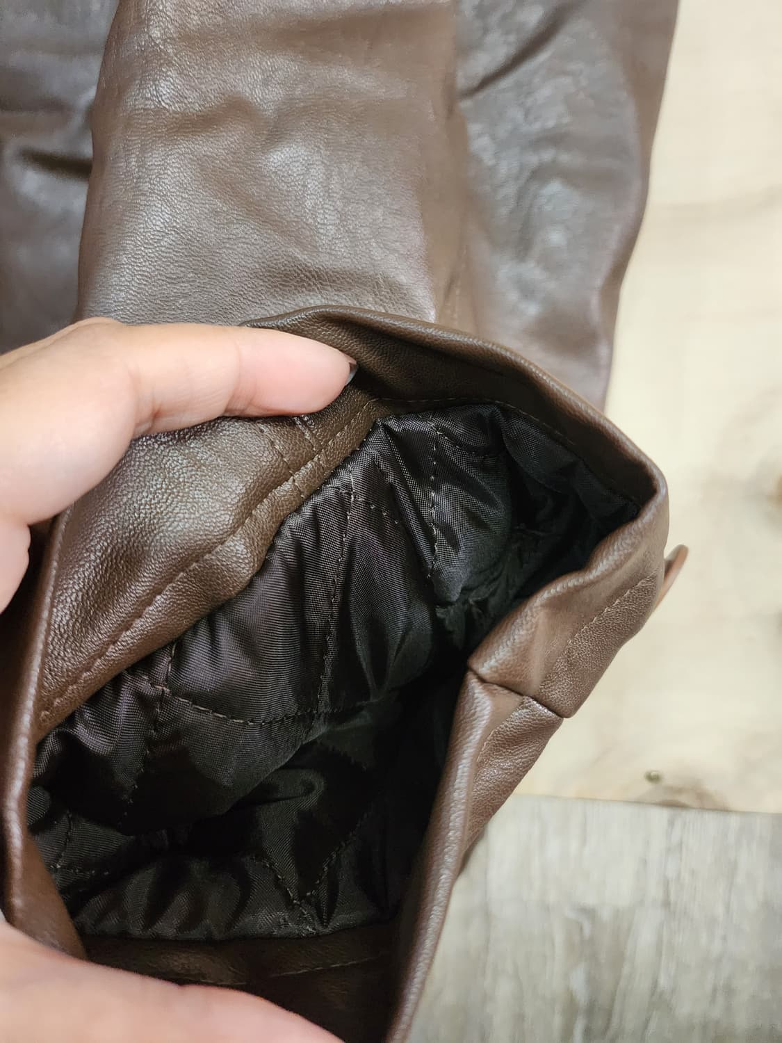 104) 파니니 panini 비건레더 누빔 자켓 상품이미지4