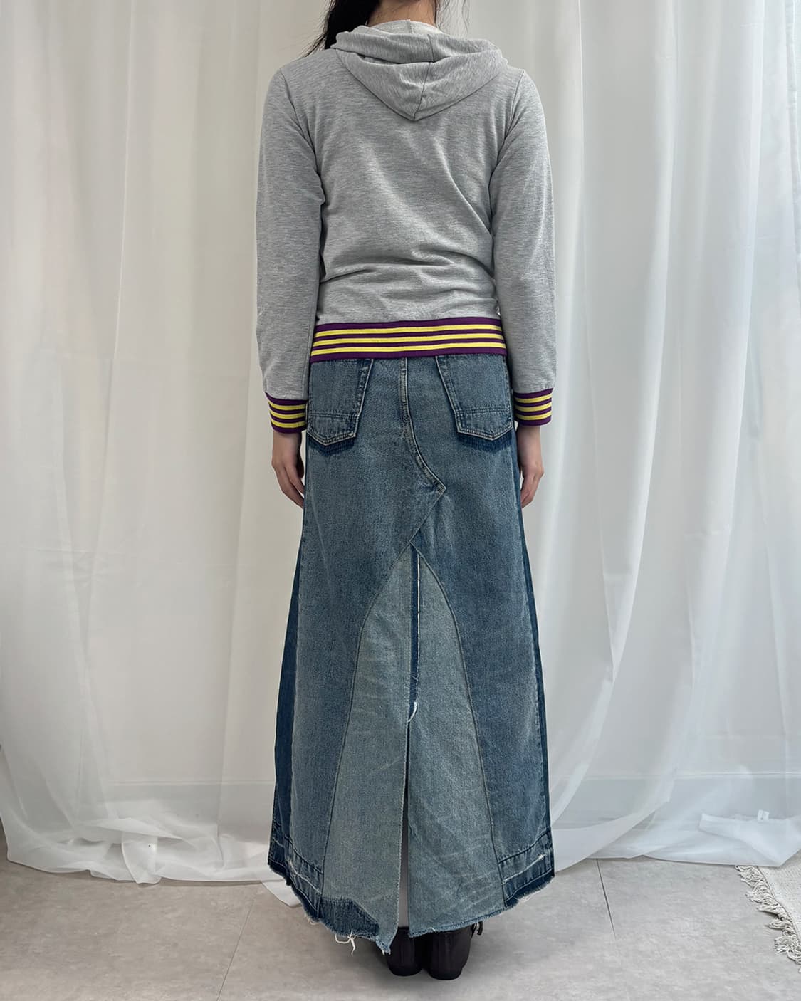 Adidas sporty grey hoodie zip-up 상품이미지4