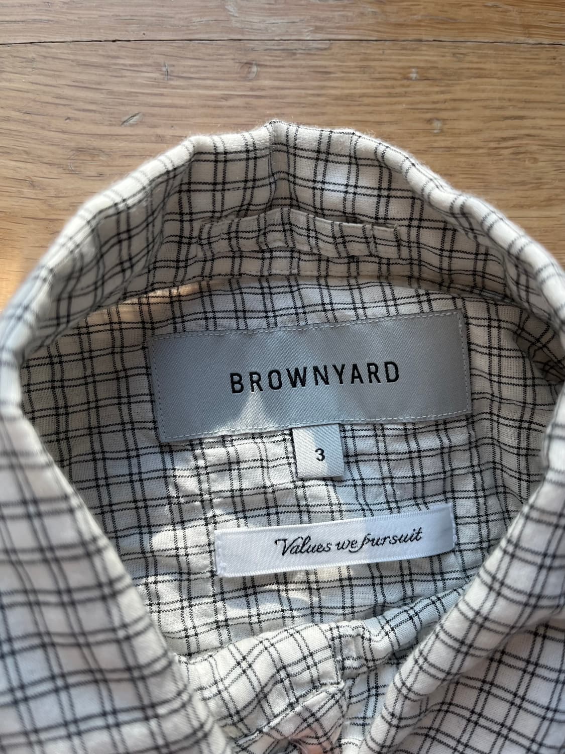 [3] 브라운야드 스테디 셔츠 아이보리 체크 상품이미지4