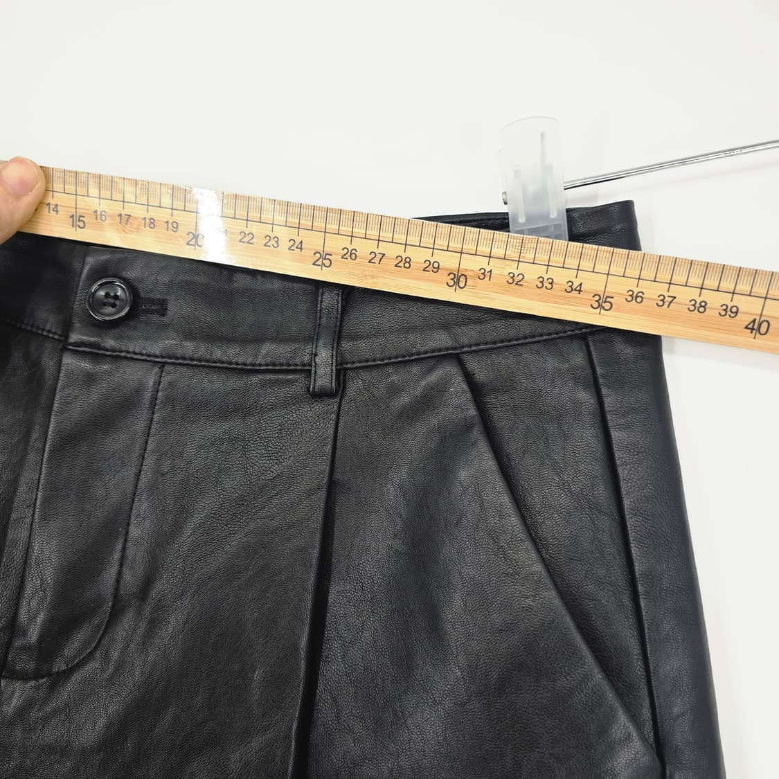 블랙 레더 반바지 숏팬츠 상품이미지5