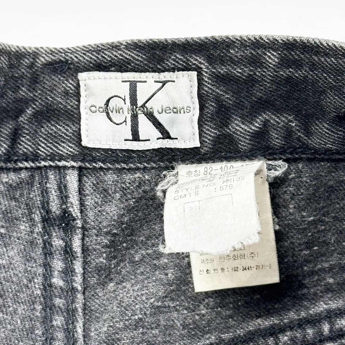 ck 캘빈클라인 흑청 스트레이트 데님팬츠 (30인치) 상품이미지6