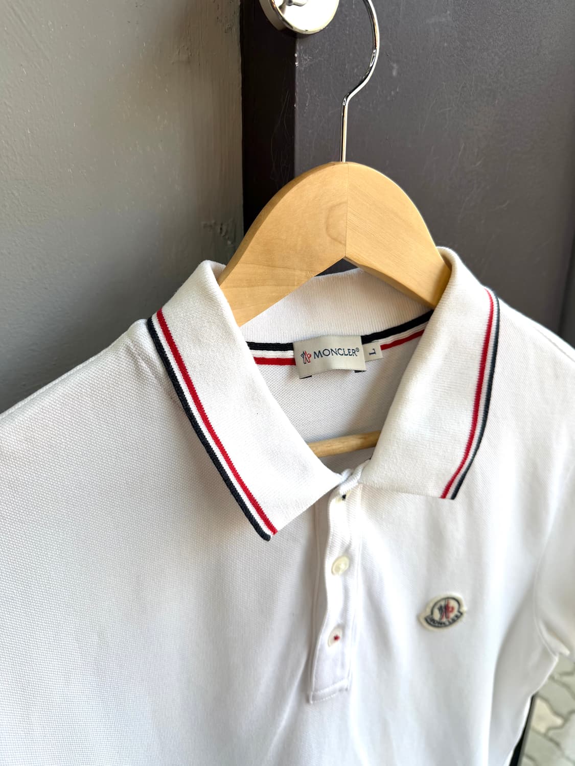 L/ 몽클레어 3선 트리밍 와펜패치 피케 반팔 상품이미지7