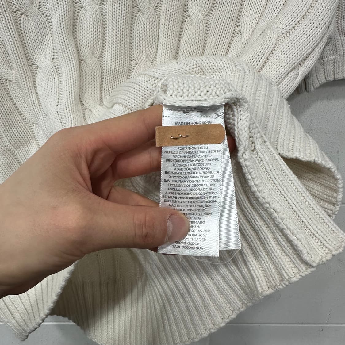 폴로 랄포르렌 하트포켓 꽈배기니트 상품이미지5