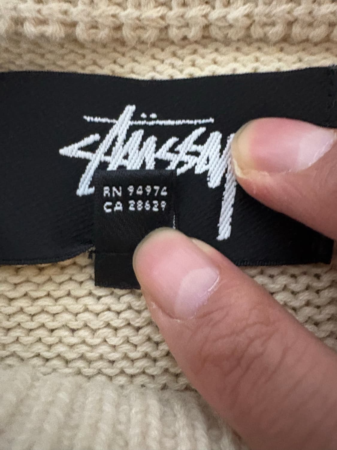 스투시 컬리 s 스웨터 네추럴 상품이미지3