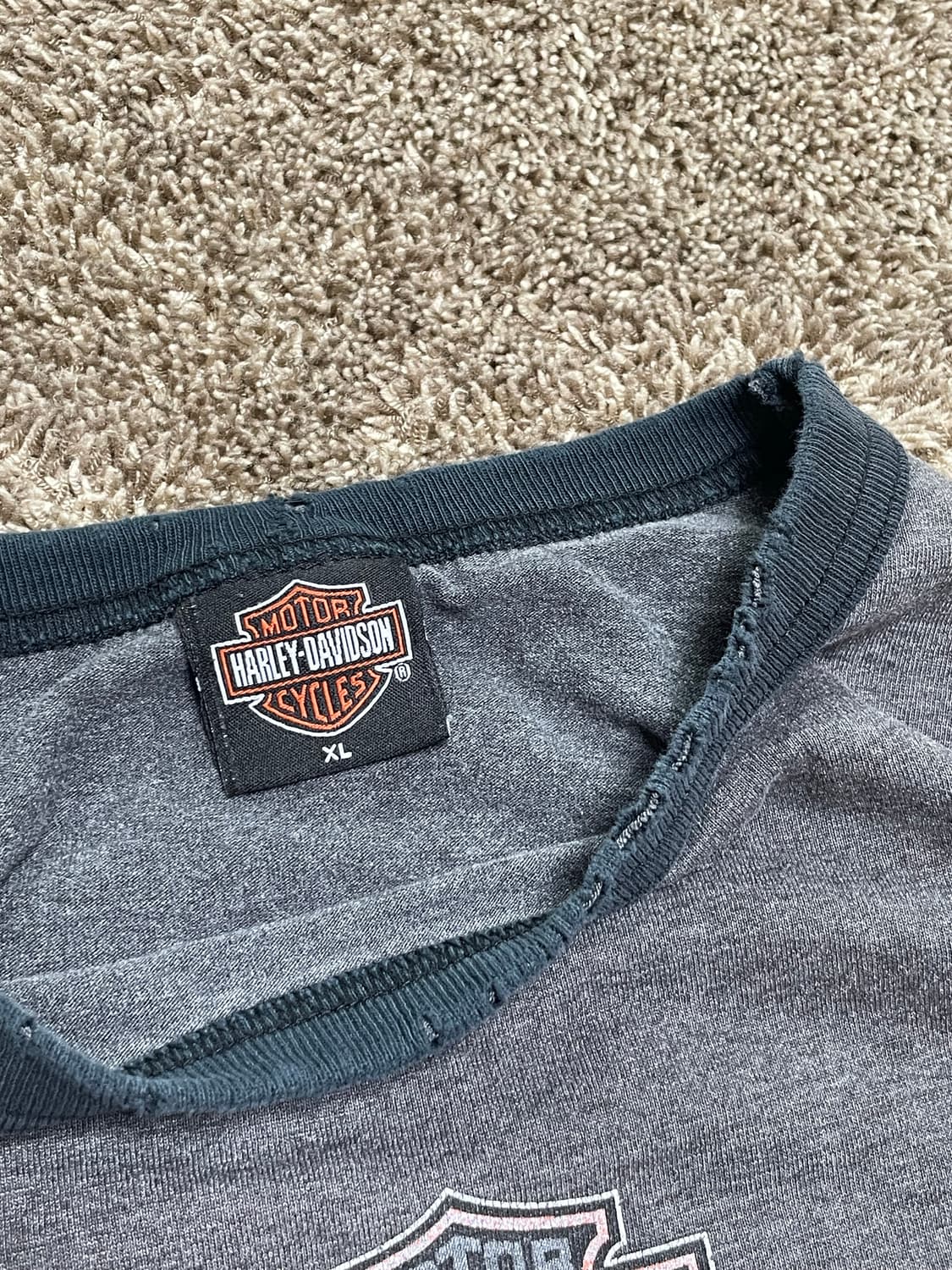 90s harley ringer tee 빈티지 할리 링거티 상품이미지4