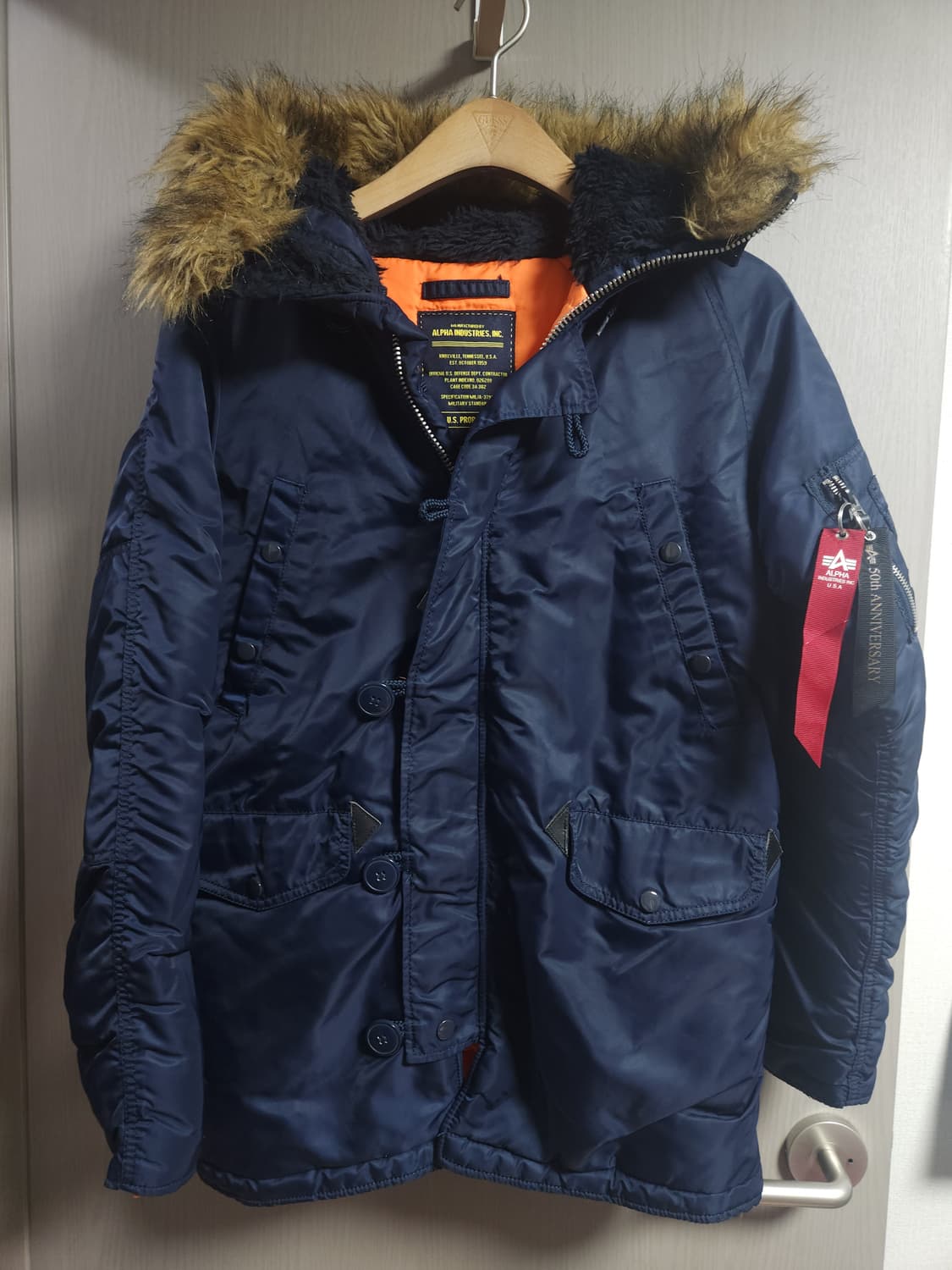 알파인더스트리 N3B 패딩 항공점퍼 개파카, S 상품이미지2