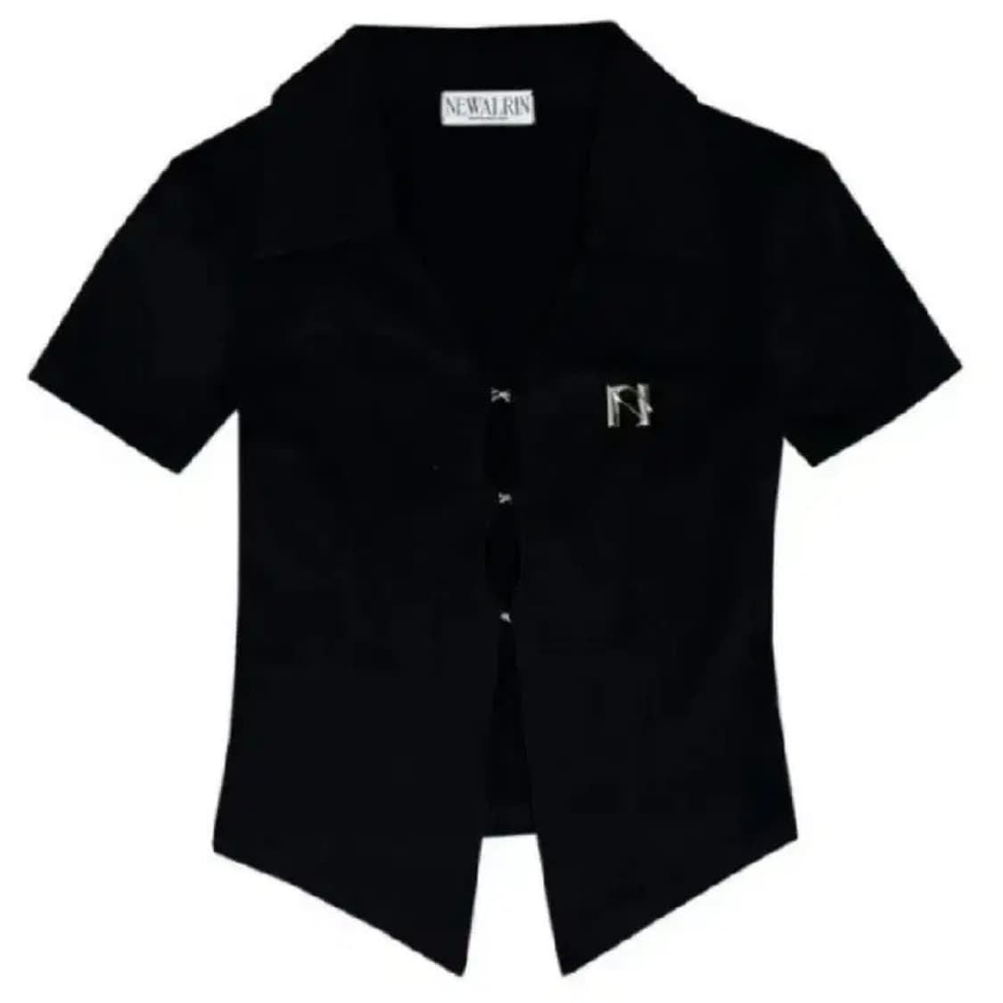 뉴얼린 엠블럼 숏슬리브 반팔 셔츠 탑 셔츠탑 상품이미지1