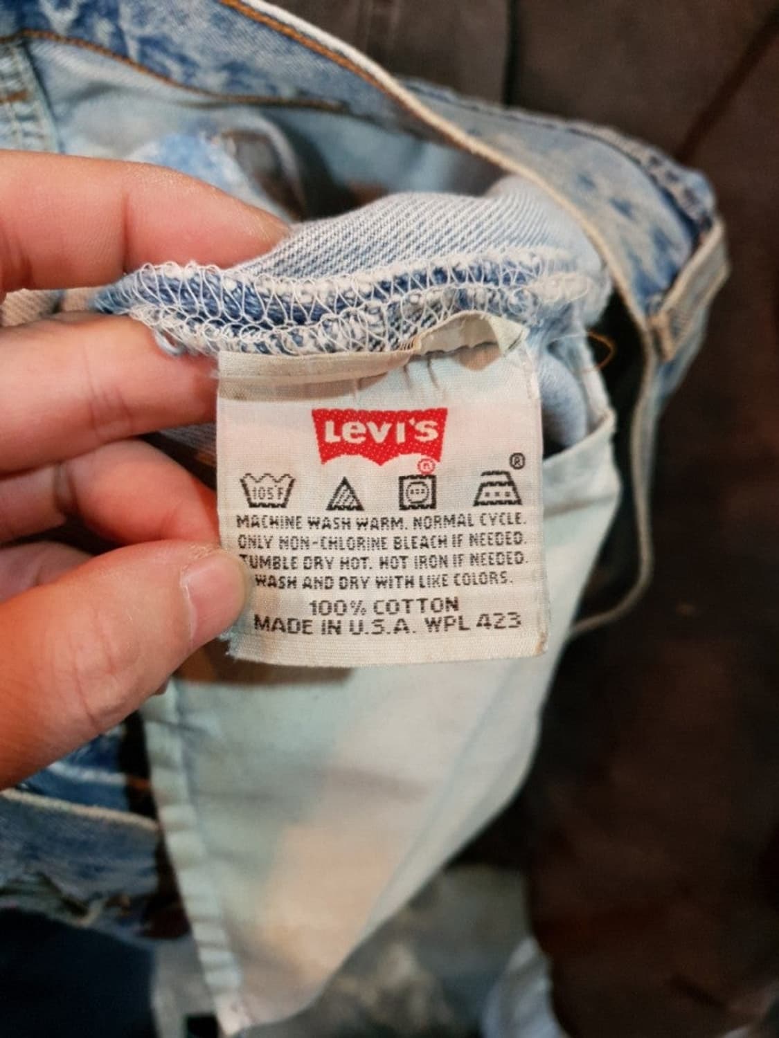 리바이스 90s 501 usa 페인팅 리메이크 데님팬츠

 상품이미지3