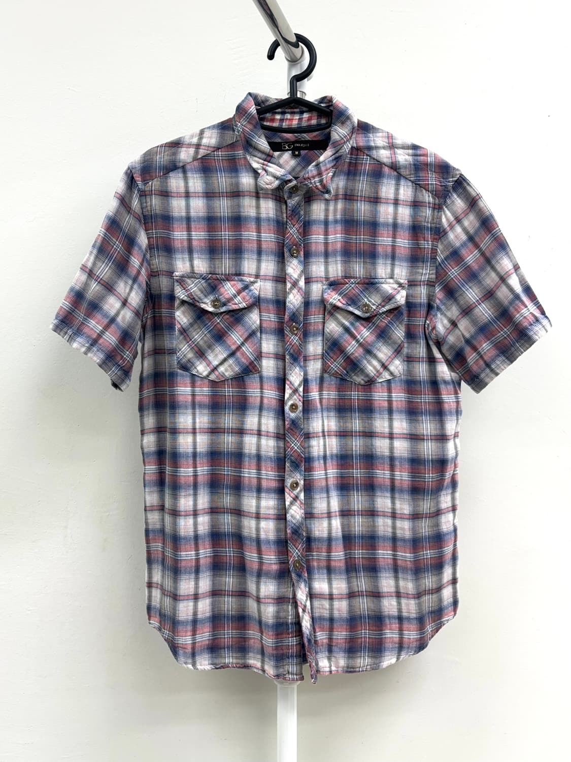 빈티지 체크 반팔 셔츠 상품이미지4