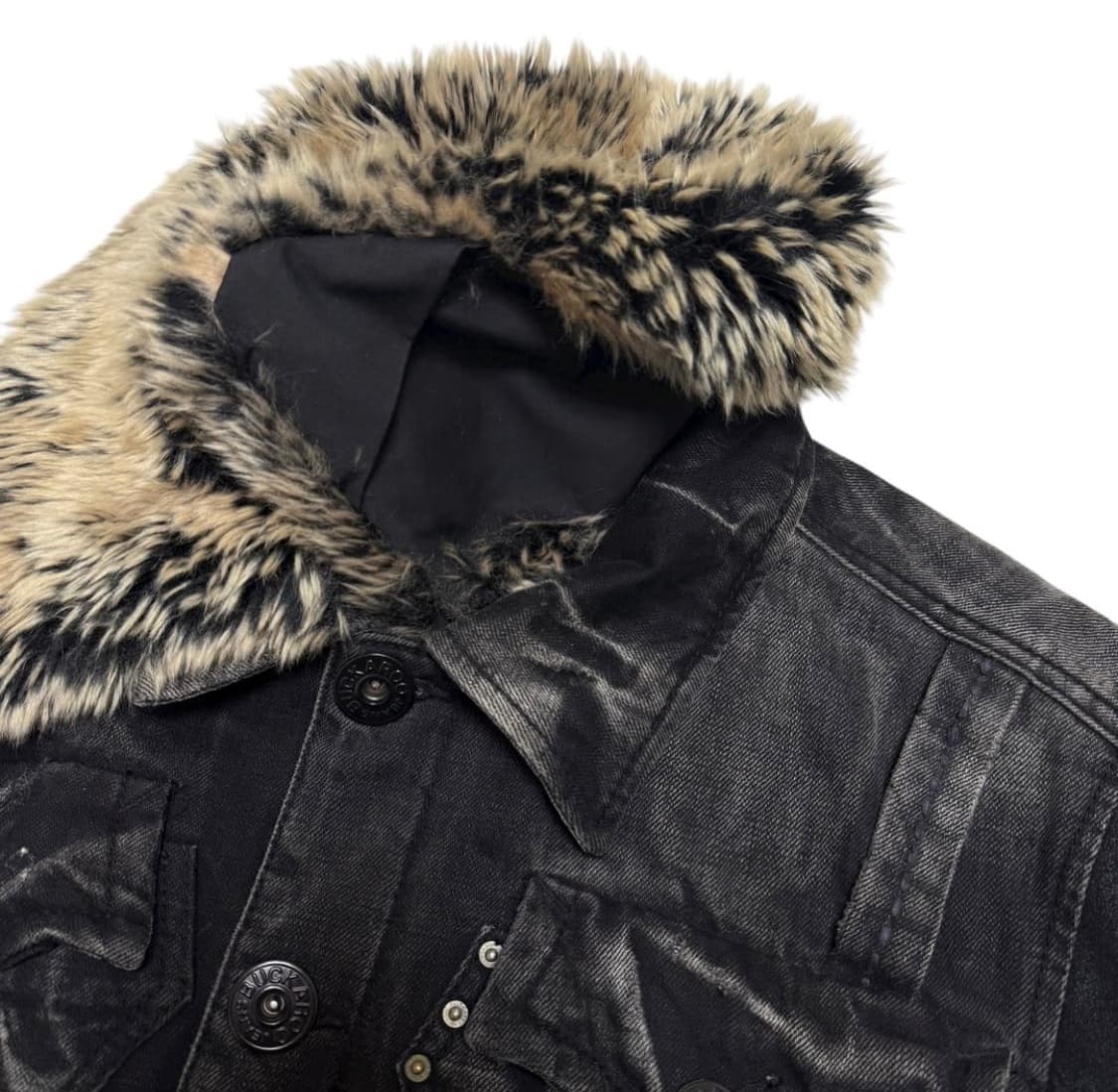 버커루 퍼카라 흑청 데님자켓 상품이미지7