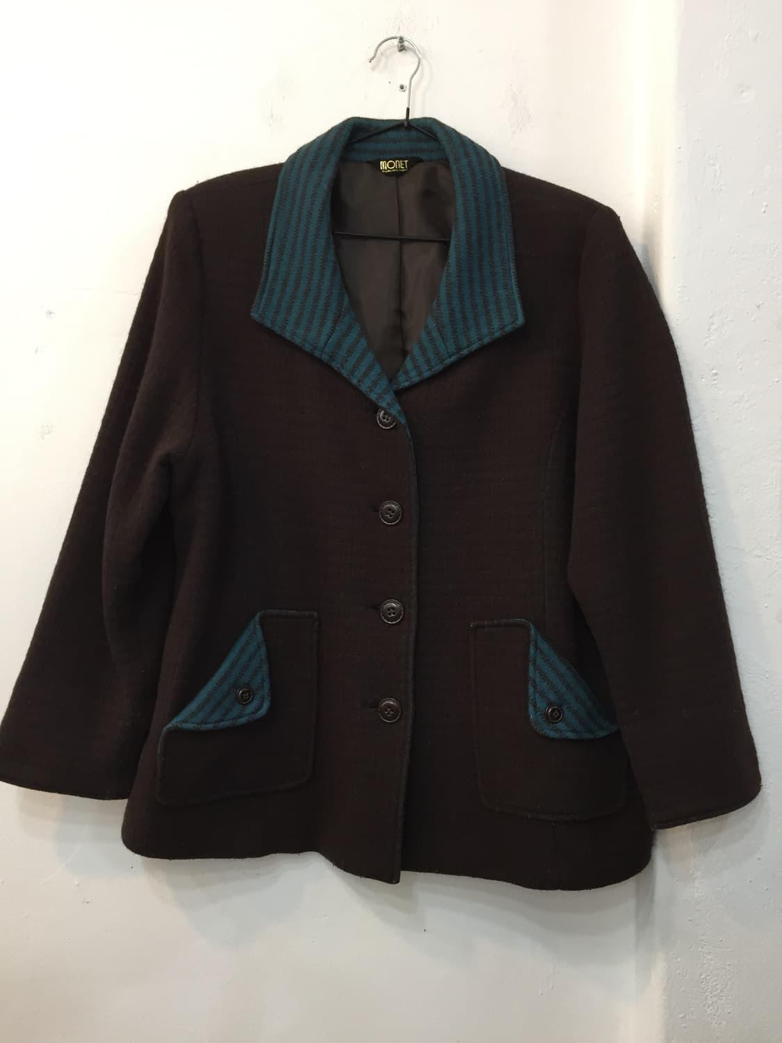 빈티지 민트초코 울 자켓 상품이미지2