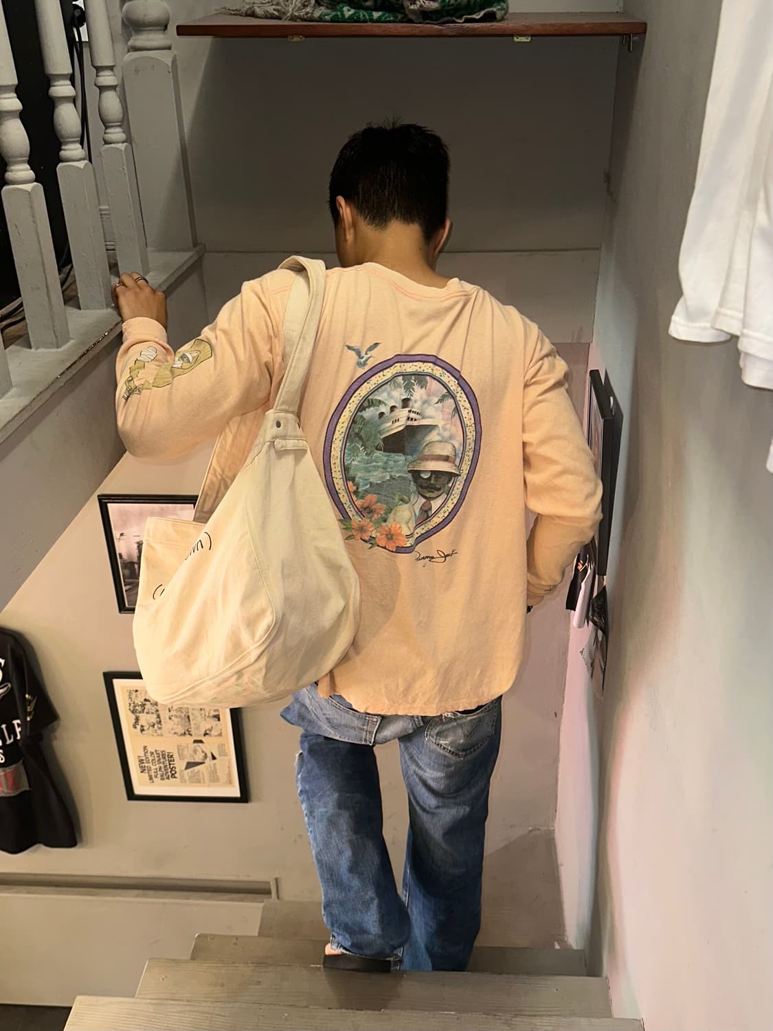 90’s Panama Jack logo print sleeve 상품이미지1