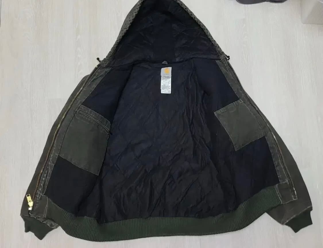 칼하트 덕 액티브 자켓 j130 mos green XL(tall) 상품이미지3