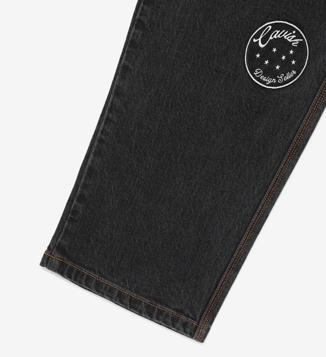 댄서 바다 착용 카비시 패치워크 데님 팬츠 블랙 상품이미지5