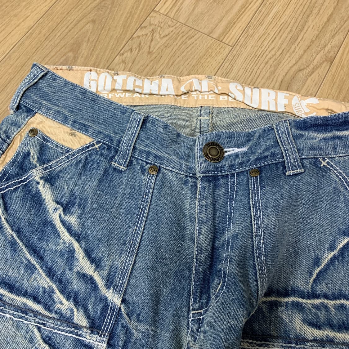 32)Gotcha 갓챠 핀워싱 스트레이트 데님 상품이미지5