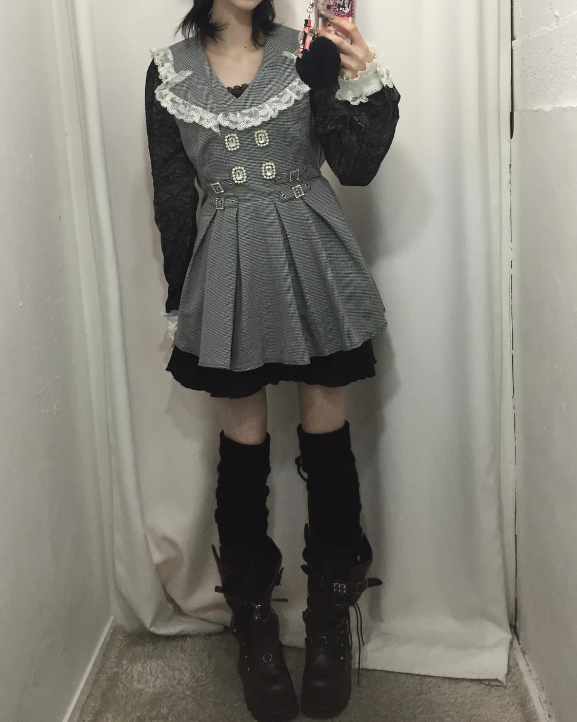 Dear my love 디마럽 큐빅 세일러 원피스 세트🎱 상품이미지3