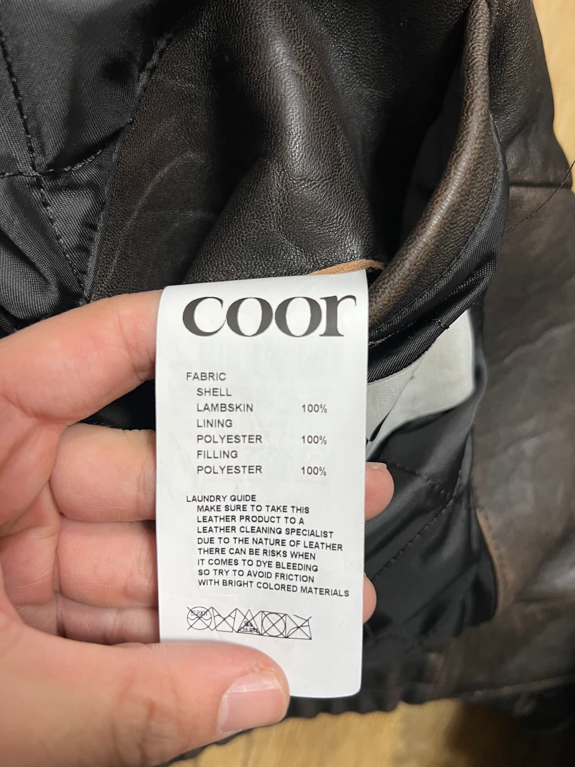 택포55) 쿠어 빈티지 쉘터 넥 카라 레더 자켓 L 상품이미지5