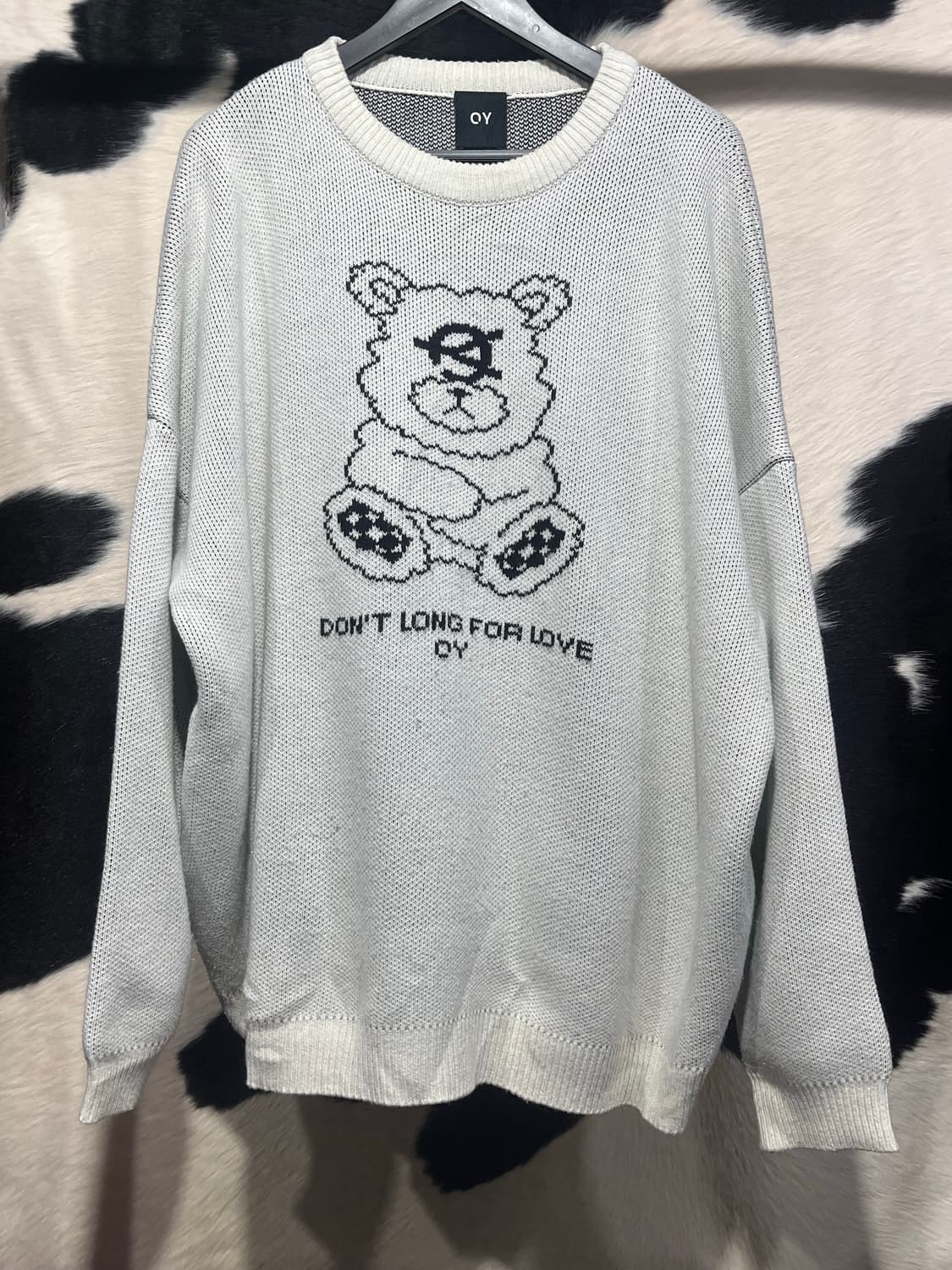 OY 곰인형 프린팅 니트 상품이미지2