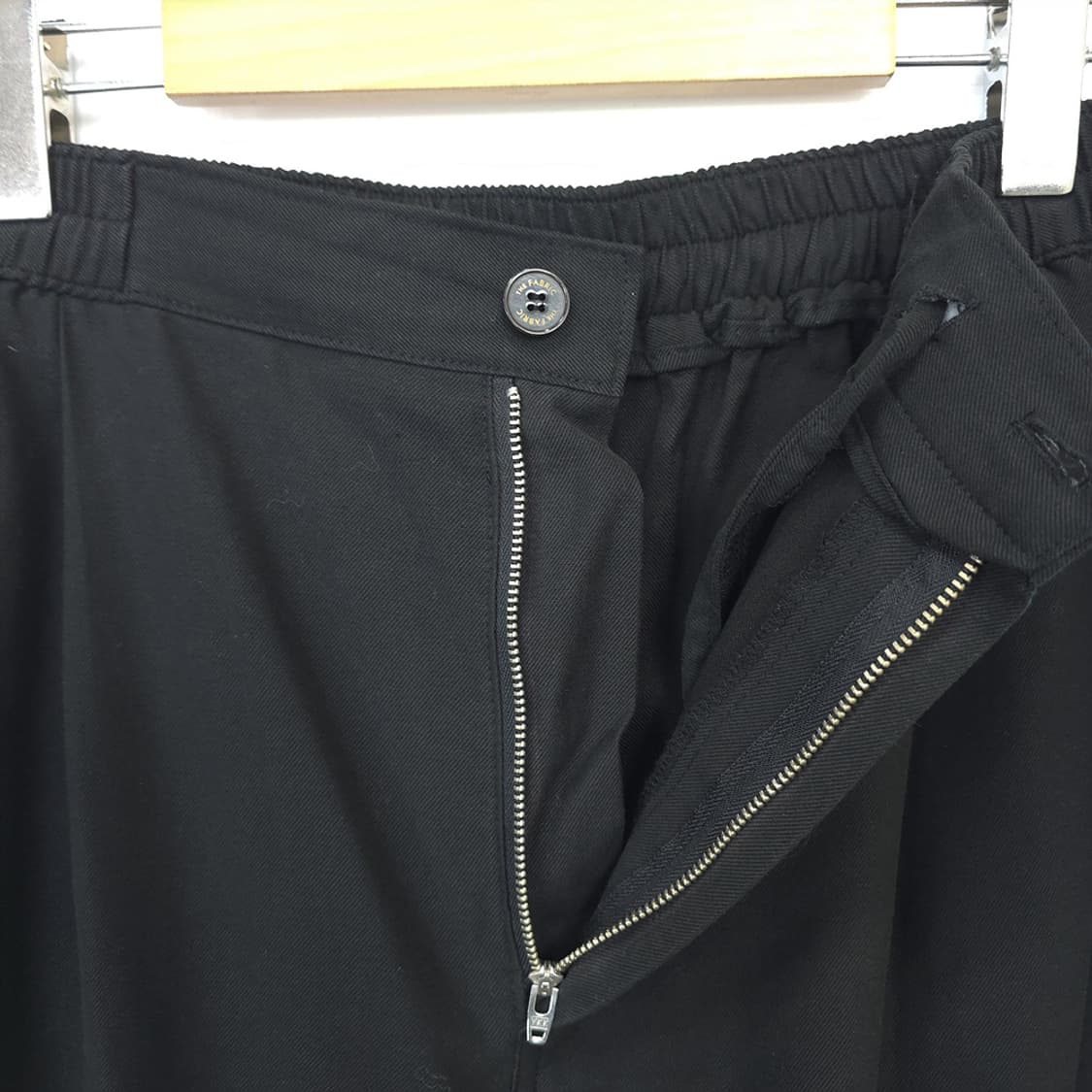 남성 T Fabric 블랙 와이드 슬랙스 팬츠 L 상품이미지6