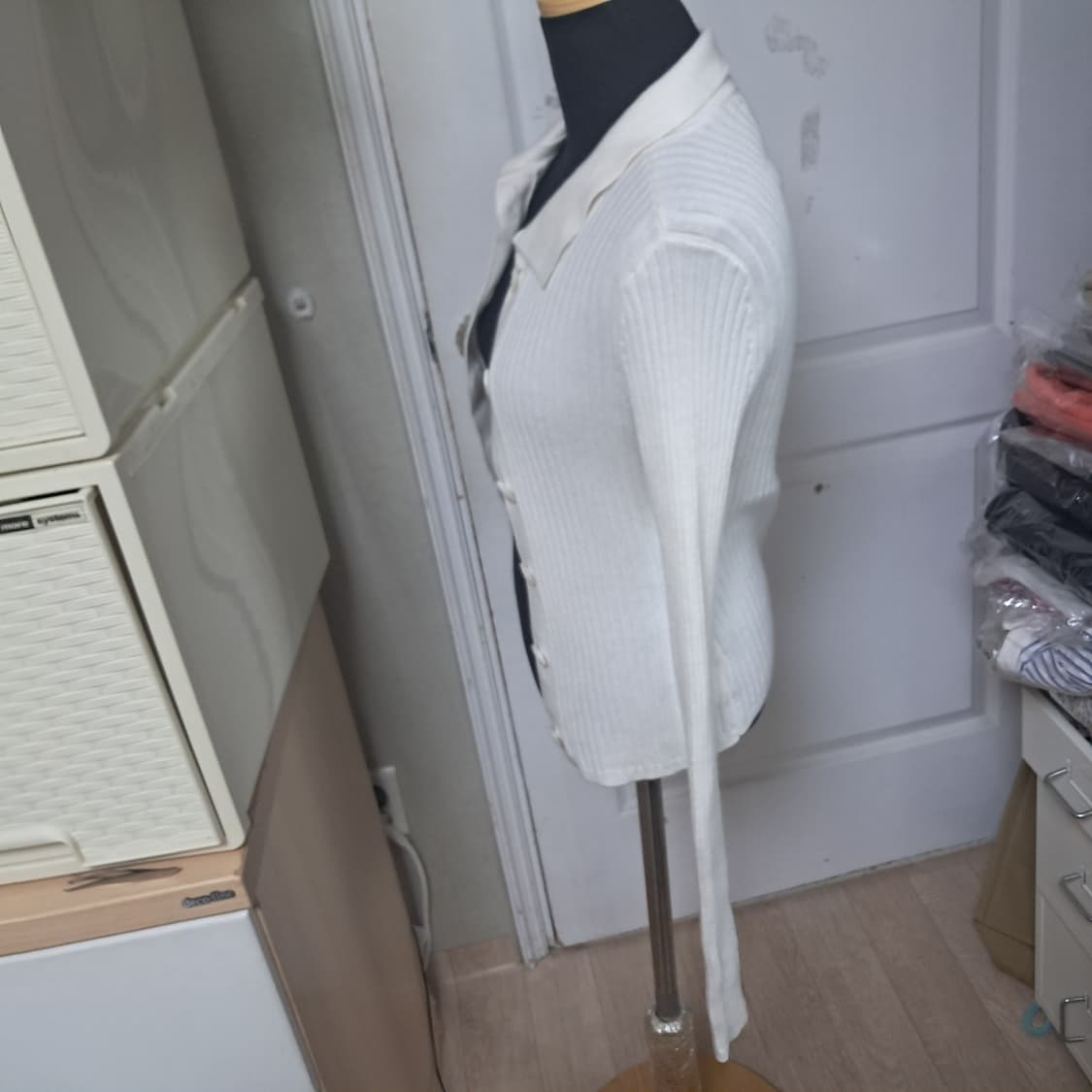 랙앤본 골지 캐시미어+면 가디건 S(21년제품) 상품이미지3