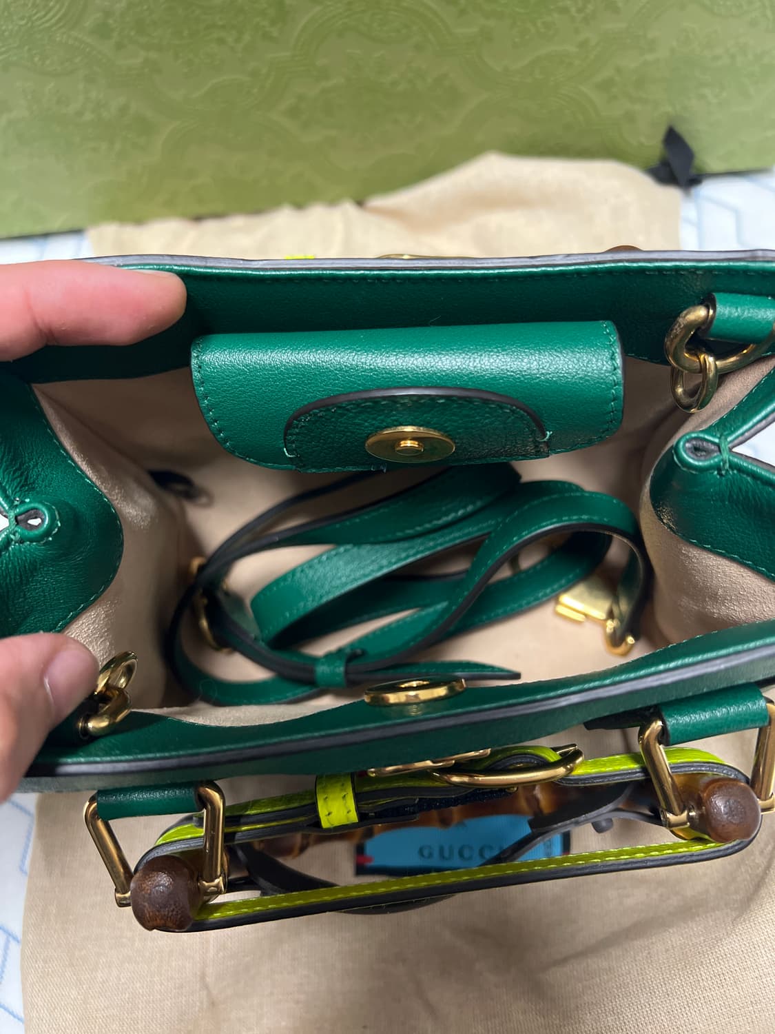 구찌 다이애나 탑 핸들백 그린 상품이미지3