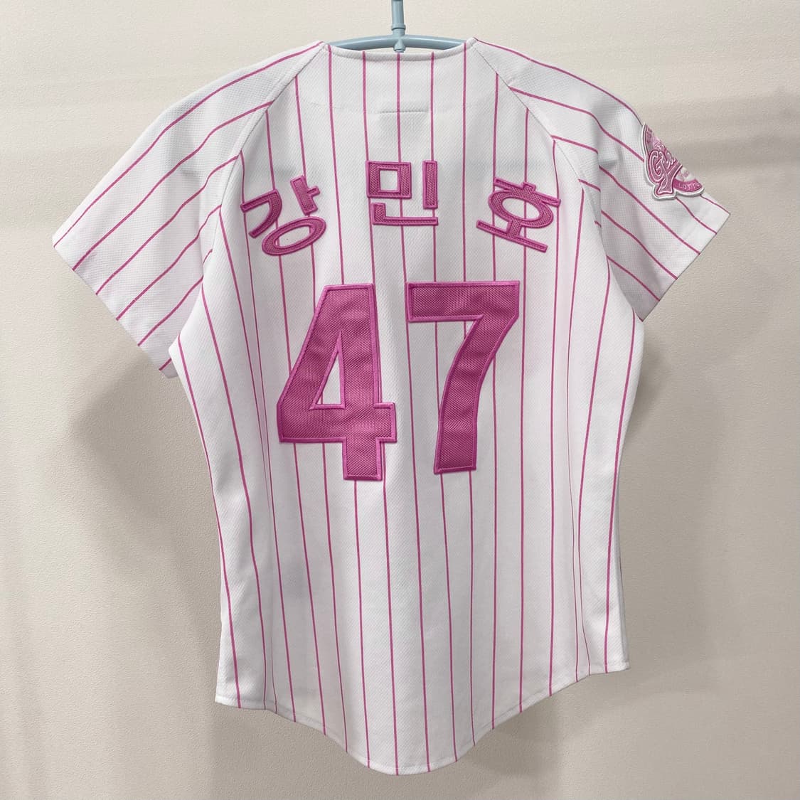 롯데자이언츠 네포스 핑크 유니폼 강민호 마킹 상품이미지2