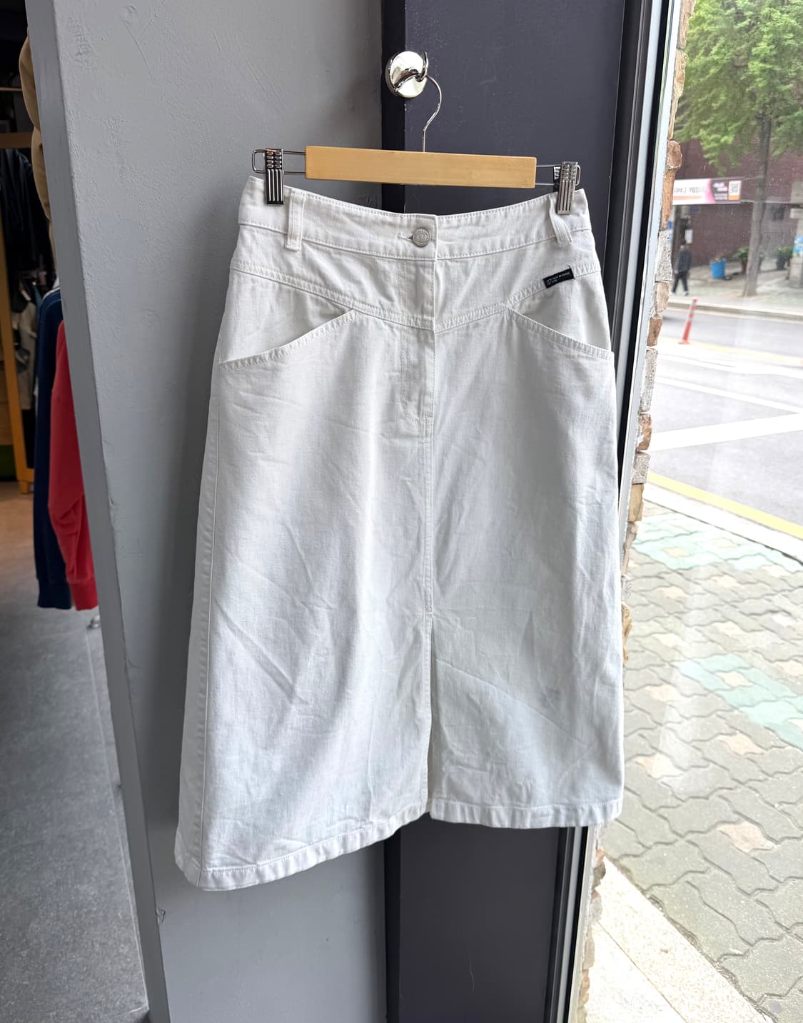 .64/ 시스템 23FW 화이트 코튼 스커트 상품이미지2