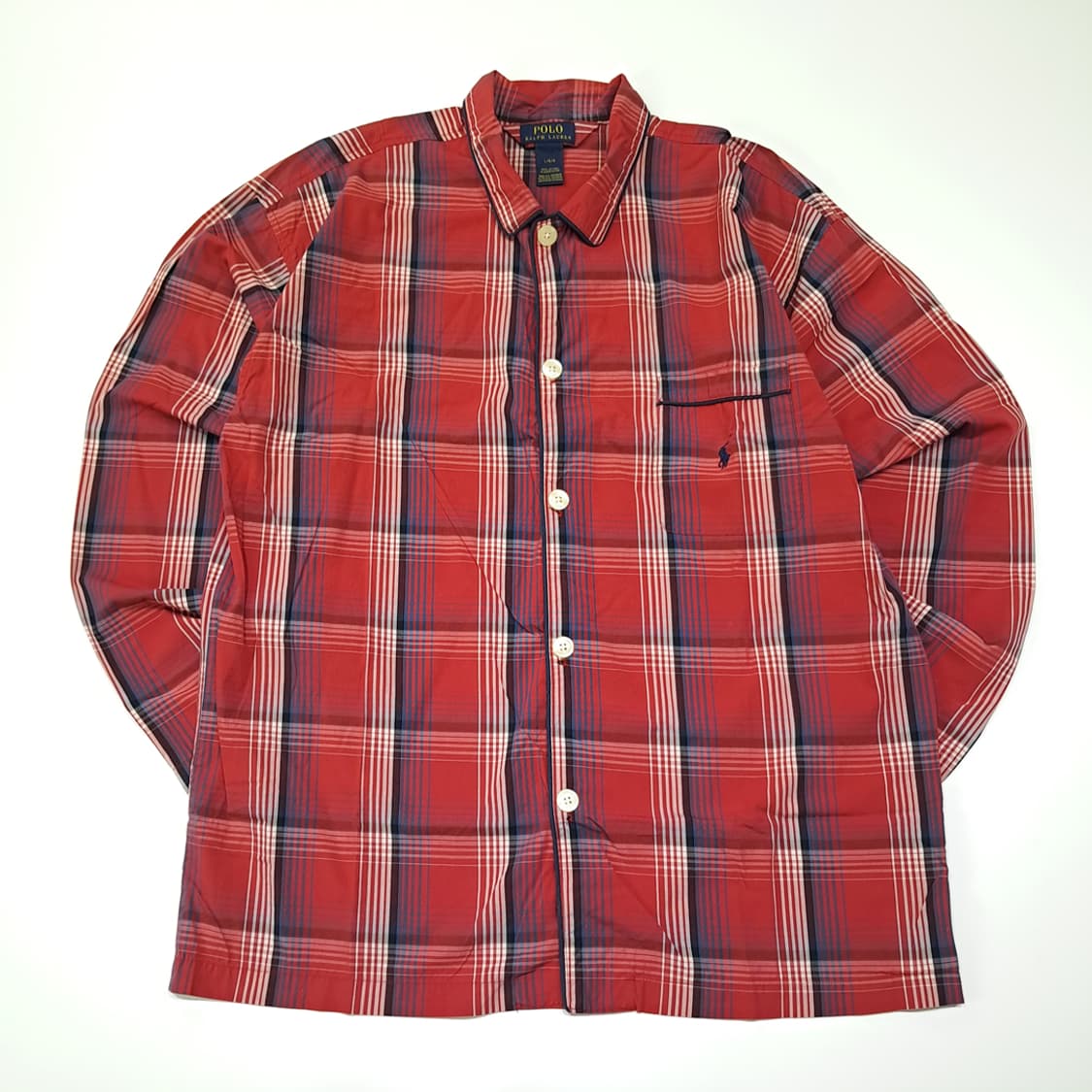 CL097 L 폴로 코튼 파자마 셔츠 상품이미지1