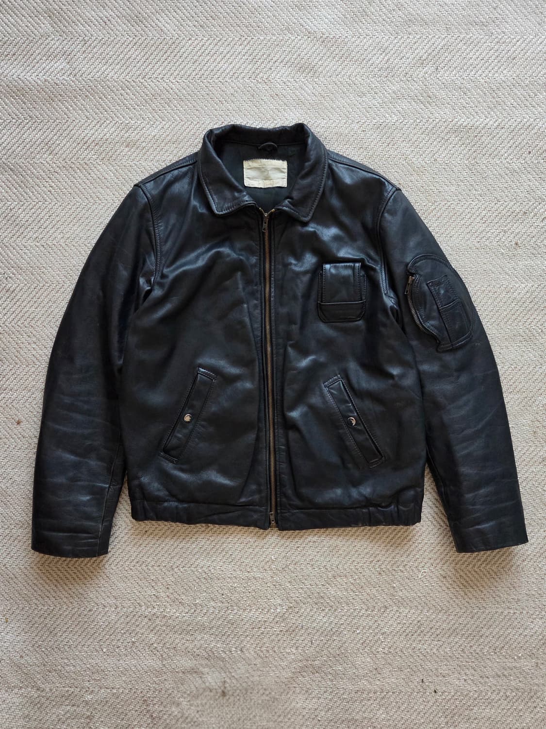 70s OG 프랑스 공군 파일럿 레더 자켓 상품이미지1