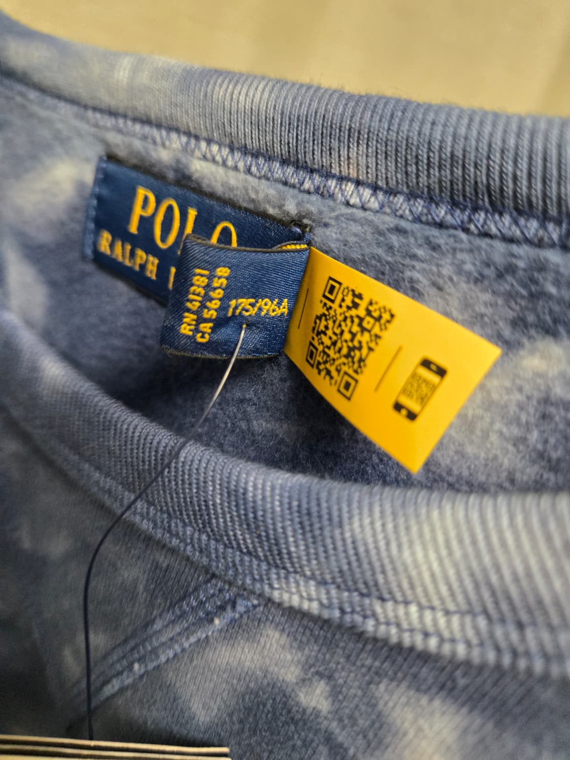 (새상품)폴로 랄프로렌 남성 맨투맨 M, 타이다이 네이비 클라우드 색상 상품이미지2