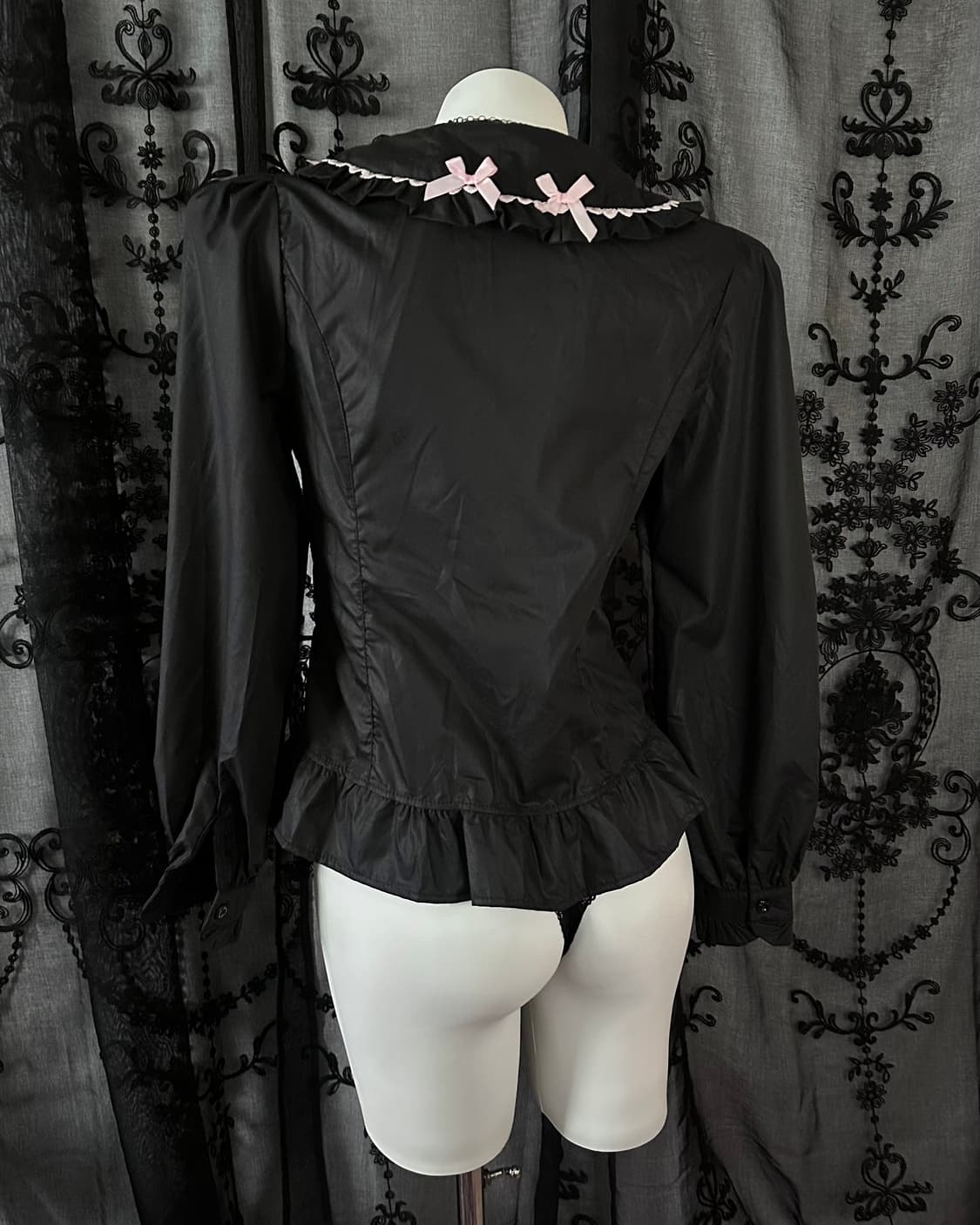 gothic black blouse 상품이미지3