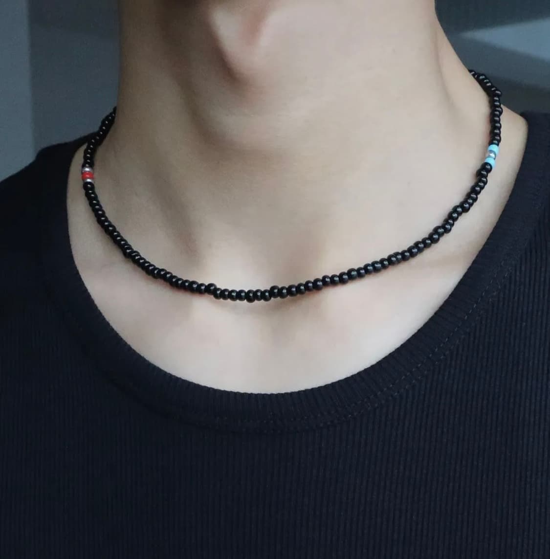 베이스클레프 남자 비즈 목걸이 상품이미지1