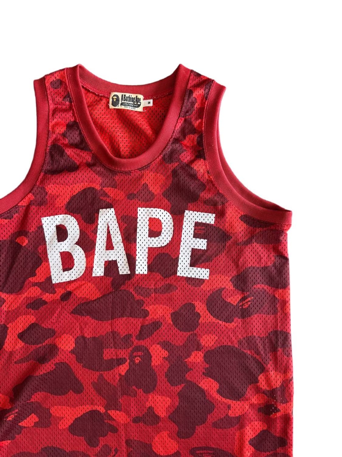 베이프 카모 탱크탑 레드 상품이미지3