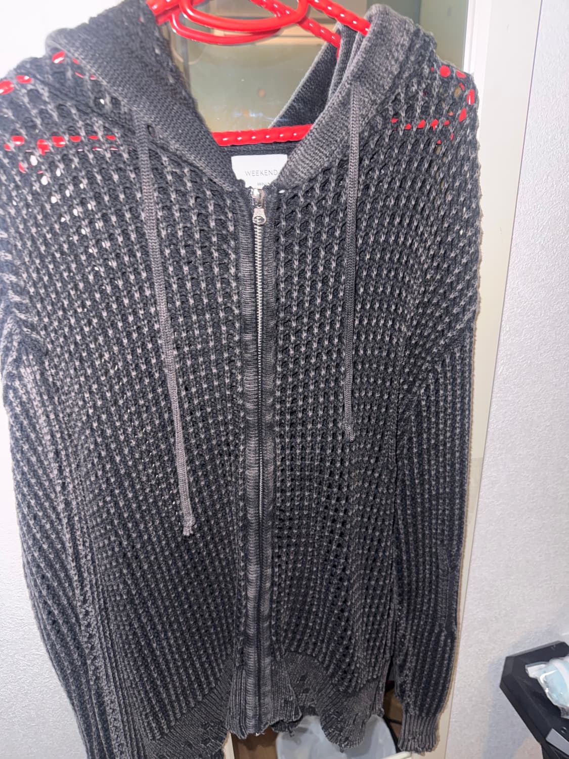 망사 니트집업 상품이미지1