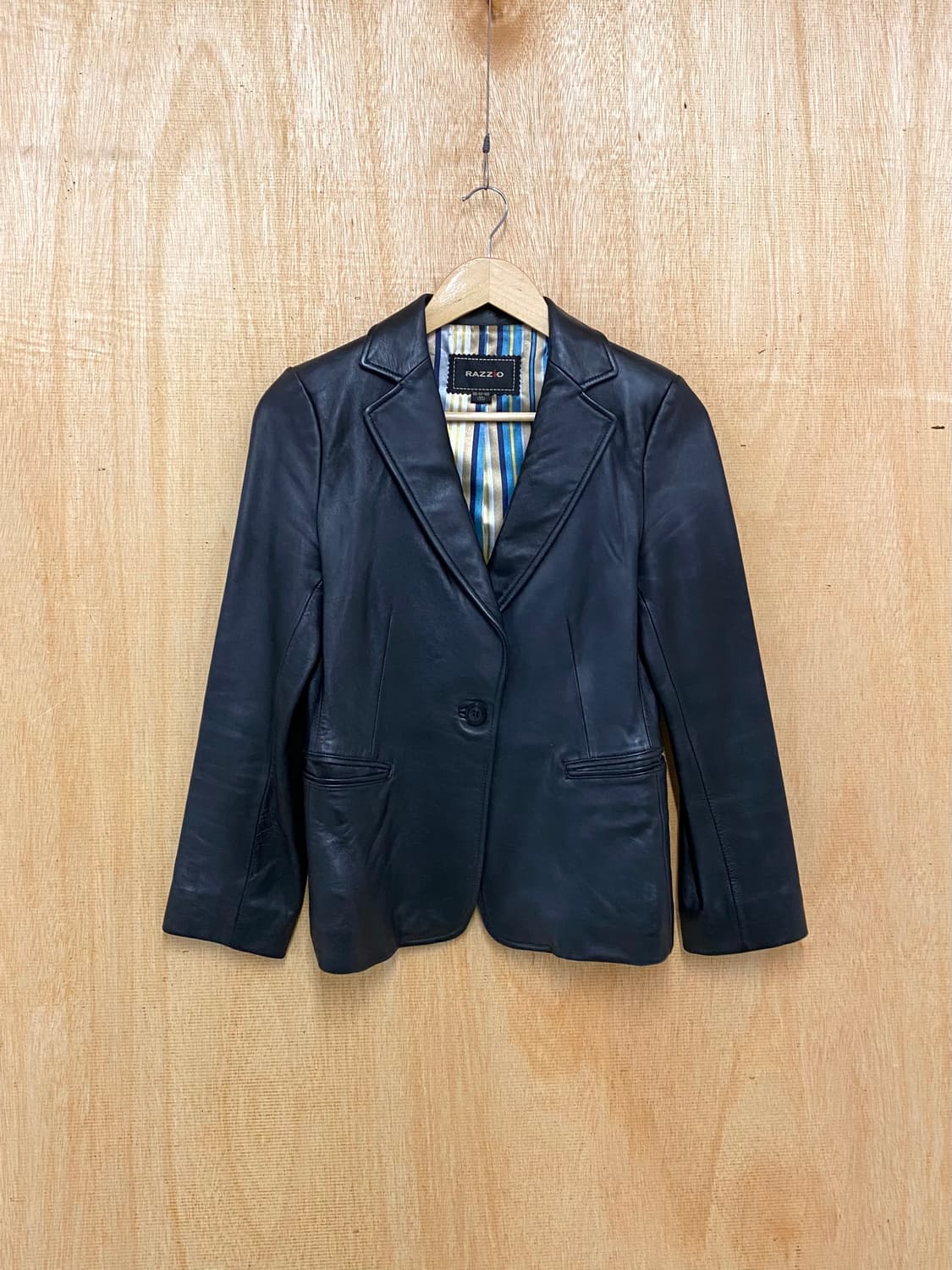 VTG leather blazer jacket 양가죽 레더 마이 자켓 상품이미지5