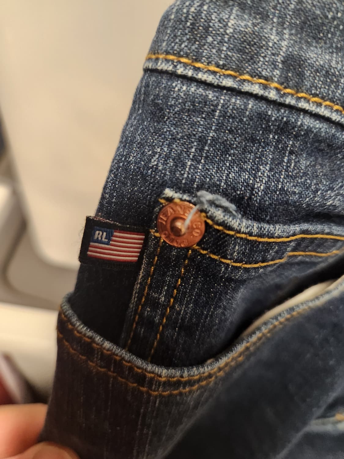 폴로진스 빈티지 데님 치마 61-90 상품이미지4