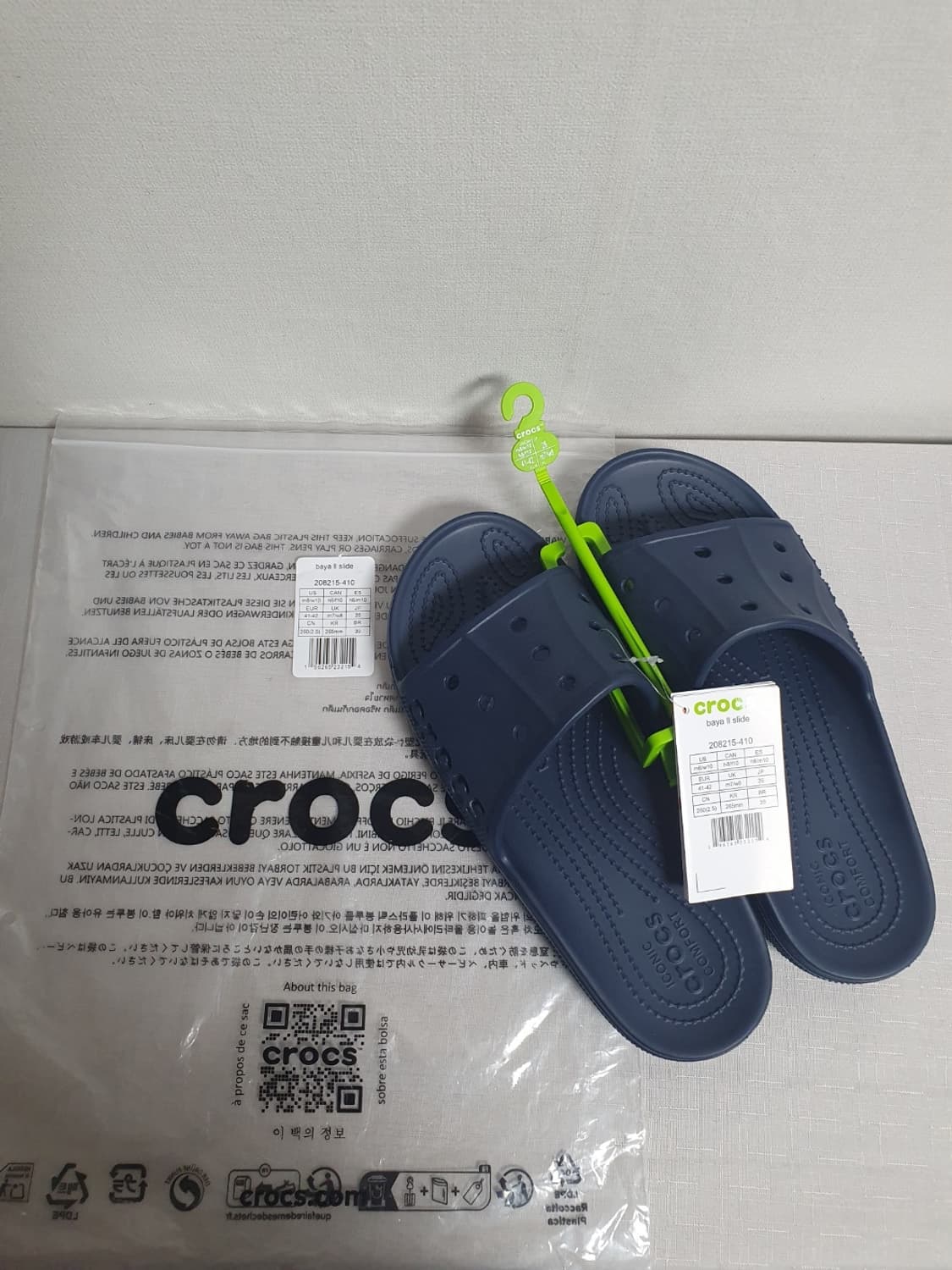크록스 바야2 슬라이드 네이비 265mm 새상품 슬리퍼 상품이미지1