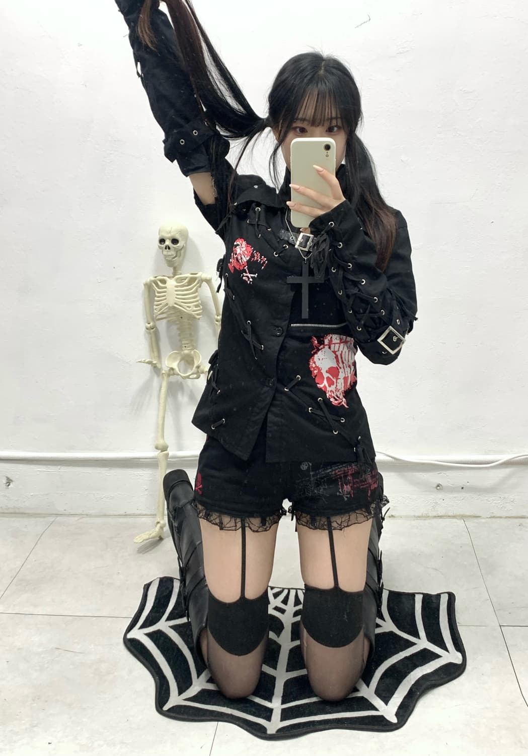 [DRUG HONEY] 드러그 허니 펑크 아일렛 트임 셔츠 상품이미지4